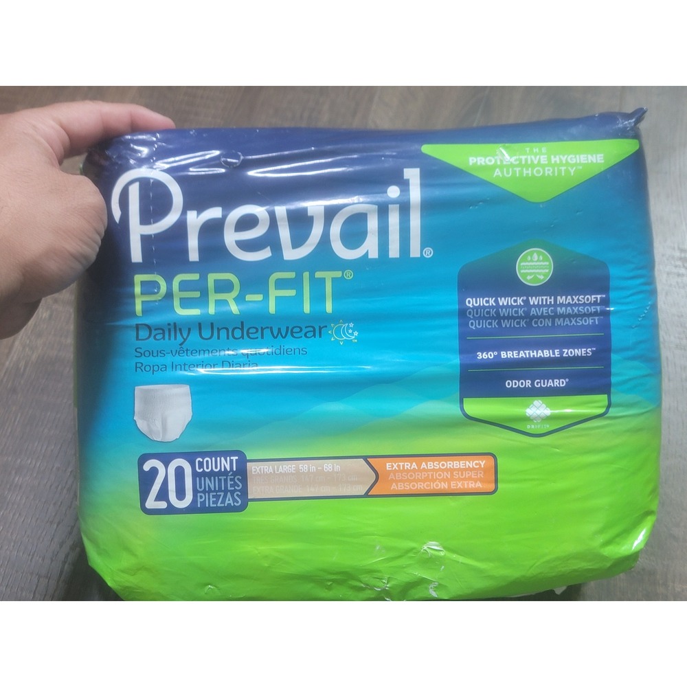 Prevail Per-Fit Daily Underwear Extra Large XL 20ct Extra Absorbency PPF19360AA
